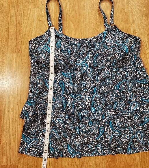 Island Escape Paisley Underwire Tankini Top- NEW - Picture 8 of 11